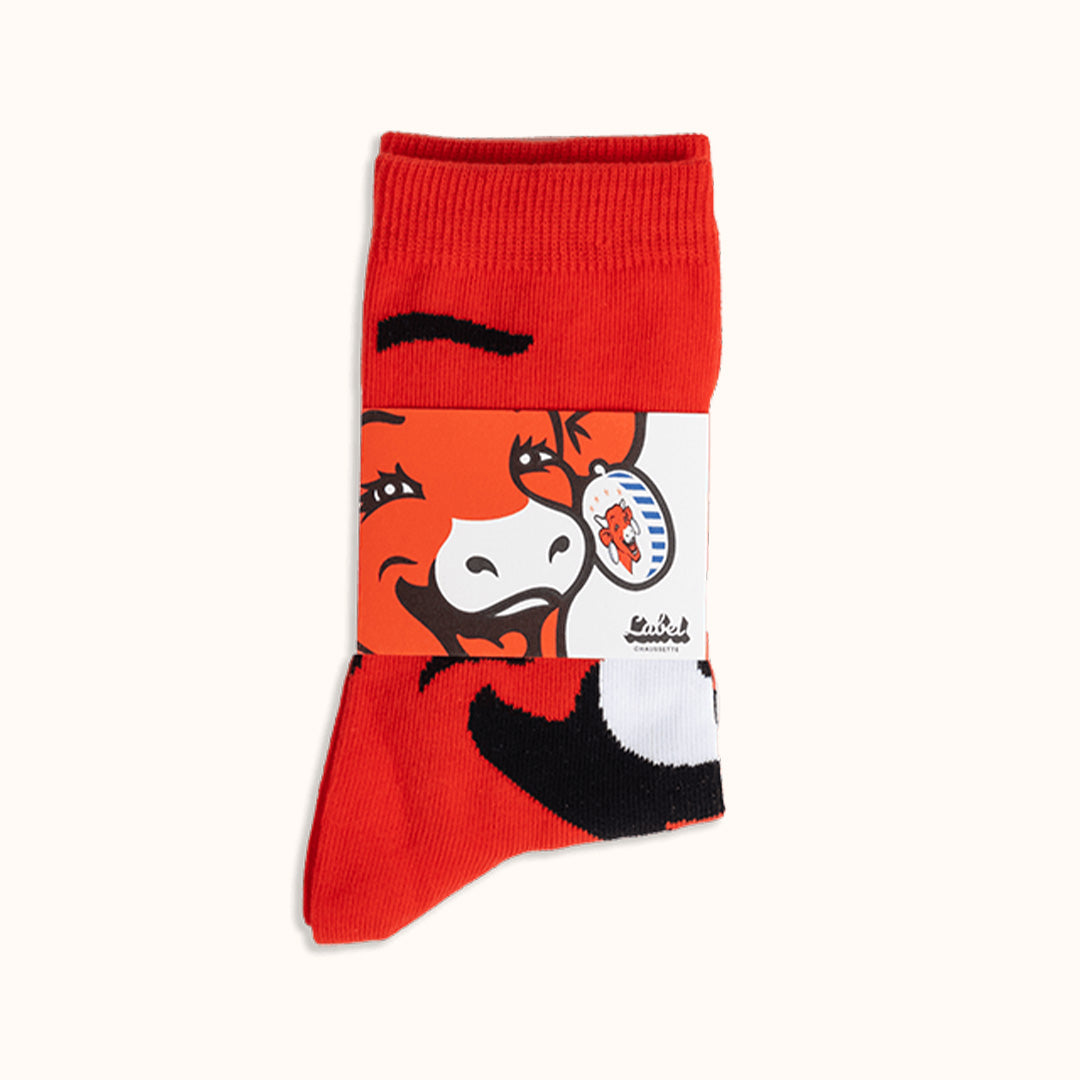 Socks The Laughing Cow 100 years red headband